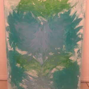 Abstract Green and Blue Canvas Art
